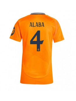 Real Madrid David Alaba #4 Replika Borta Kläder Dam 2024-25 Kortärmad